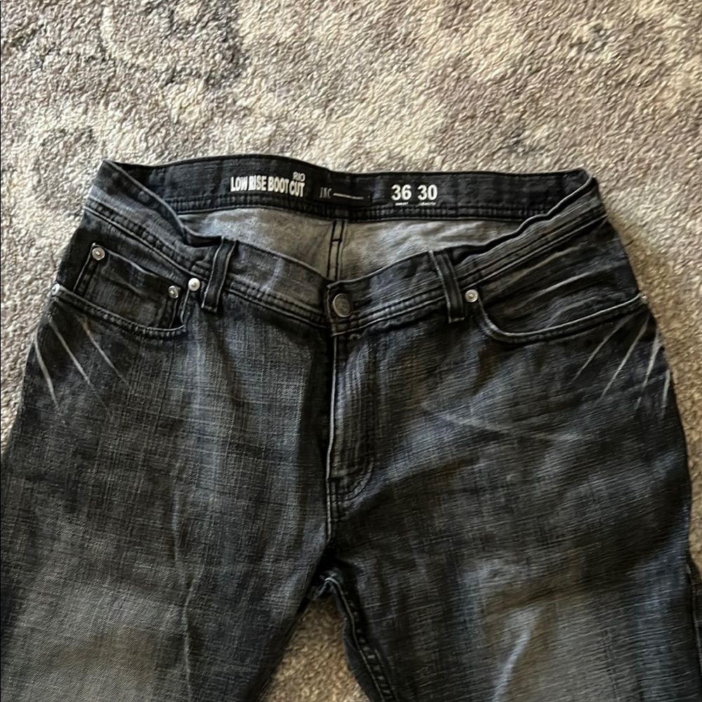 INC International Concepts Black Straight Jeans - Picture 3 of 6